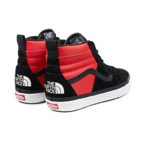 Vans The North Face MTE DX TNF Sk8 Hi Red Black Skate Shoes Men's 6.5 Women's 8